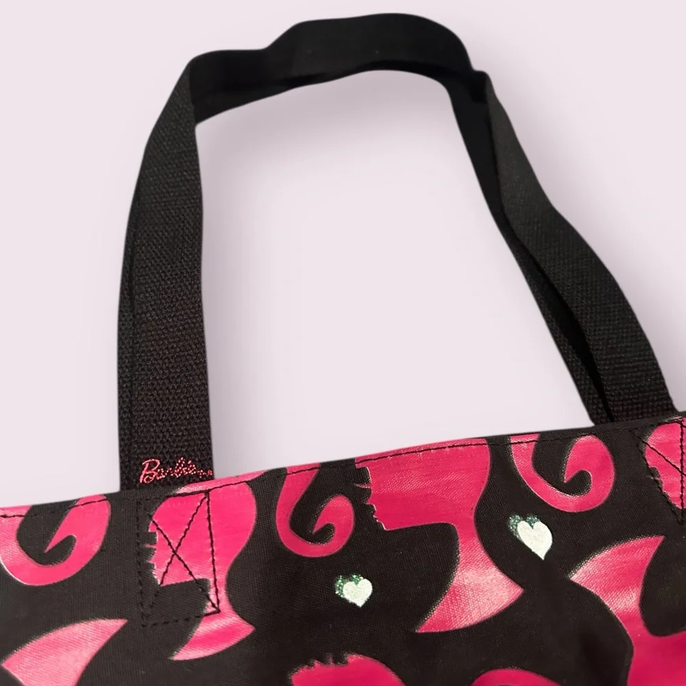 Stylish Black and Pink Barbie Tote Bag - Picture 5 of 10